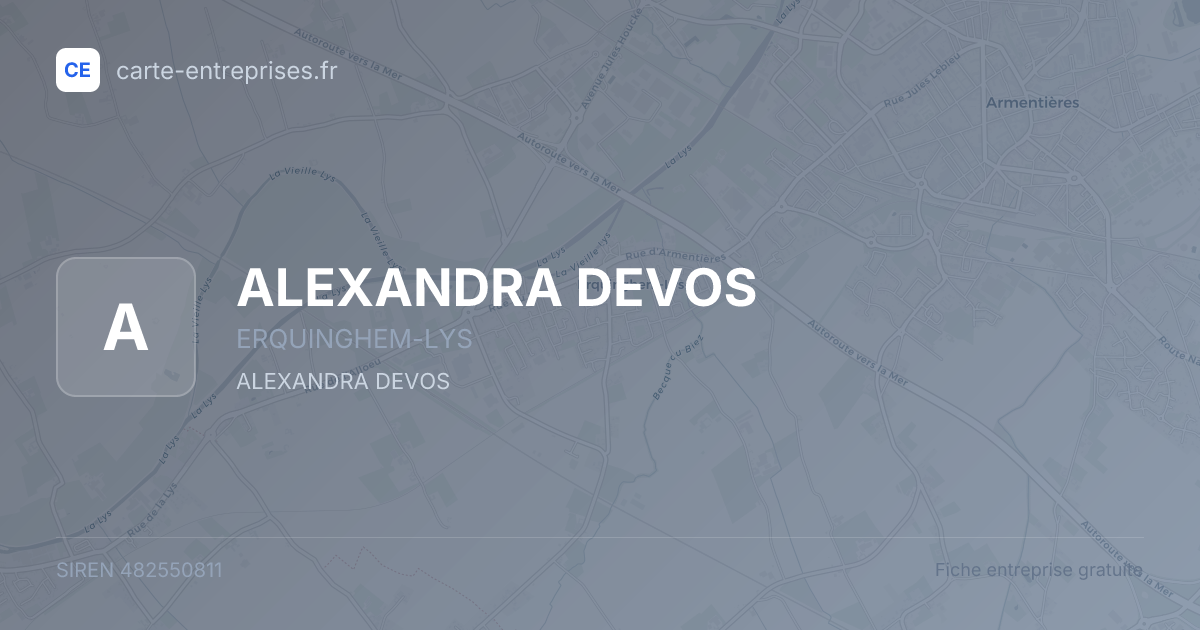 ALEXANDRA DEVOS — 482550811 — fiche entreprise