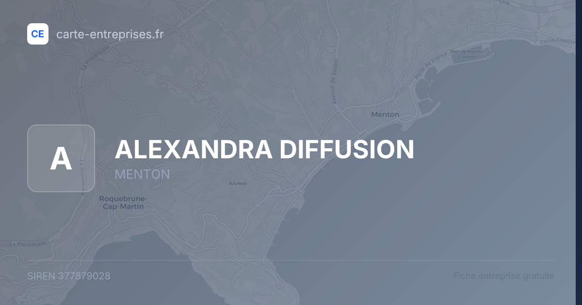 ALEXANDRA DIFFUSION — 377879028 — fiche entreprise