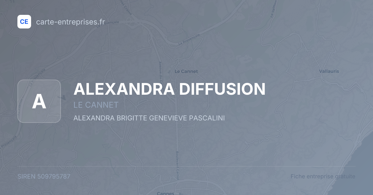 ALEXANDRA DIFFUSION — 509795787 — fiche entreprise