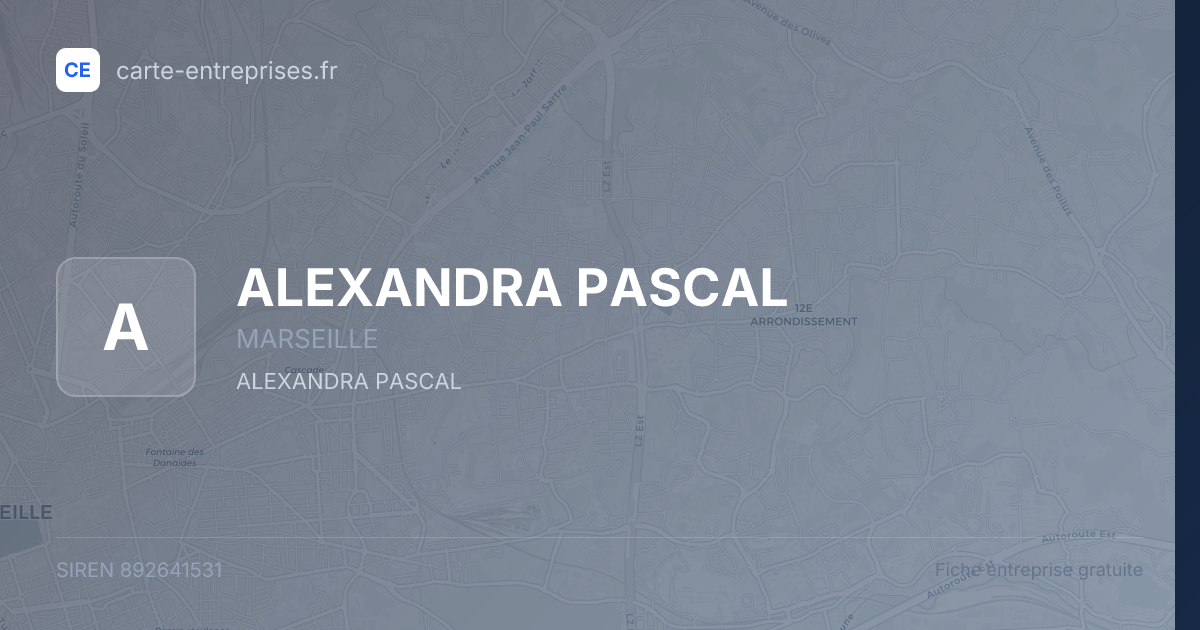 ALEXANDRA PASCAL — 892641531 — fiche entreprise