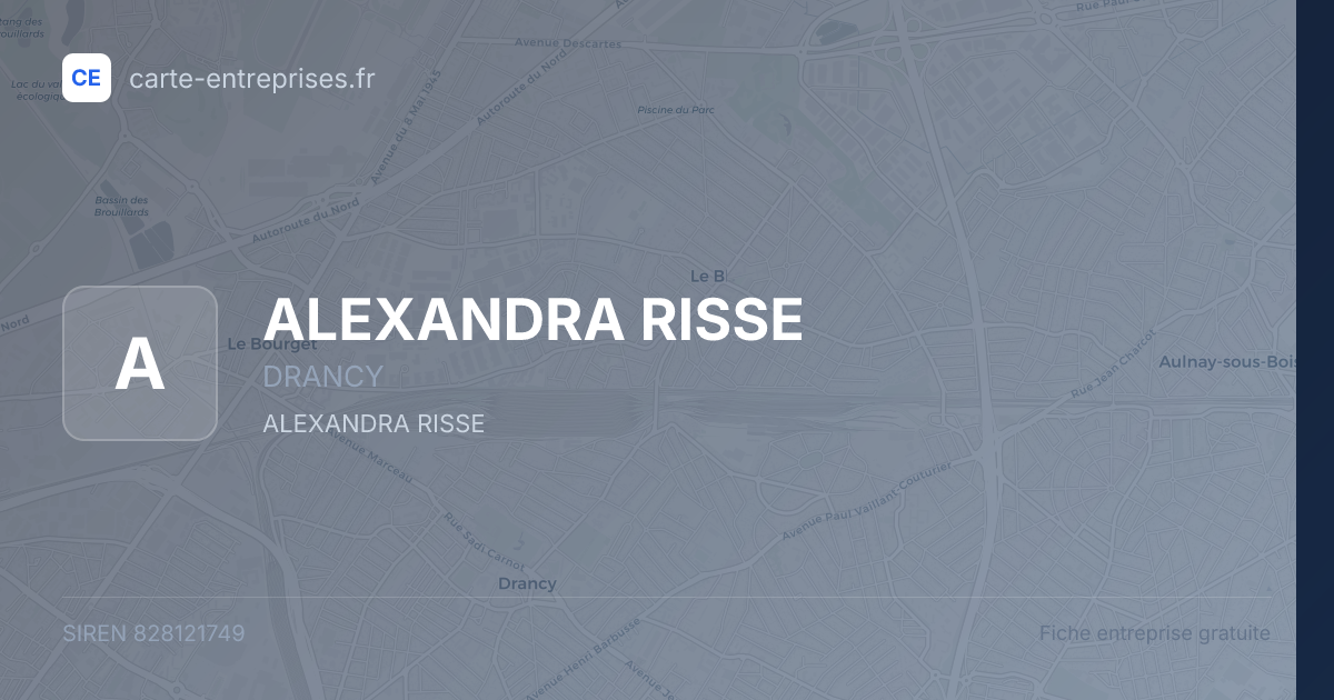 ALEXANDRA RISSE — 828121749 — fiche entreprise