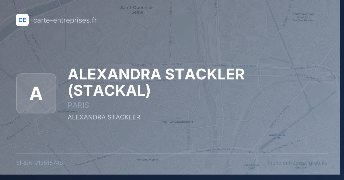 ALEXANDRA STACKLER (STACKAL) — 913515748 — fiche entreprise