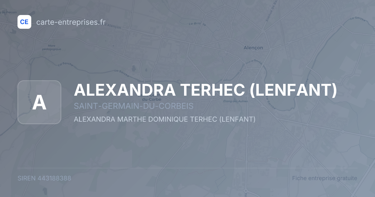 ALEXANDRA TERHEC (LENFANT) — 443188388 — fiche entreprise