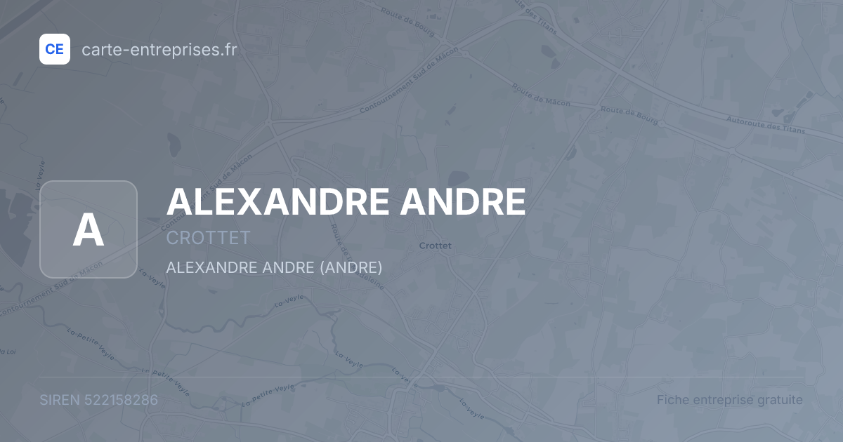 ALEXANDRE ANDRE — 522158286 — fiche entreprise