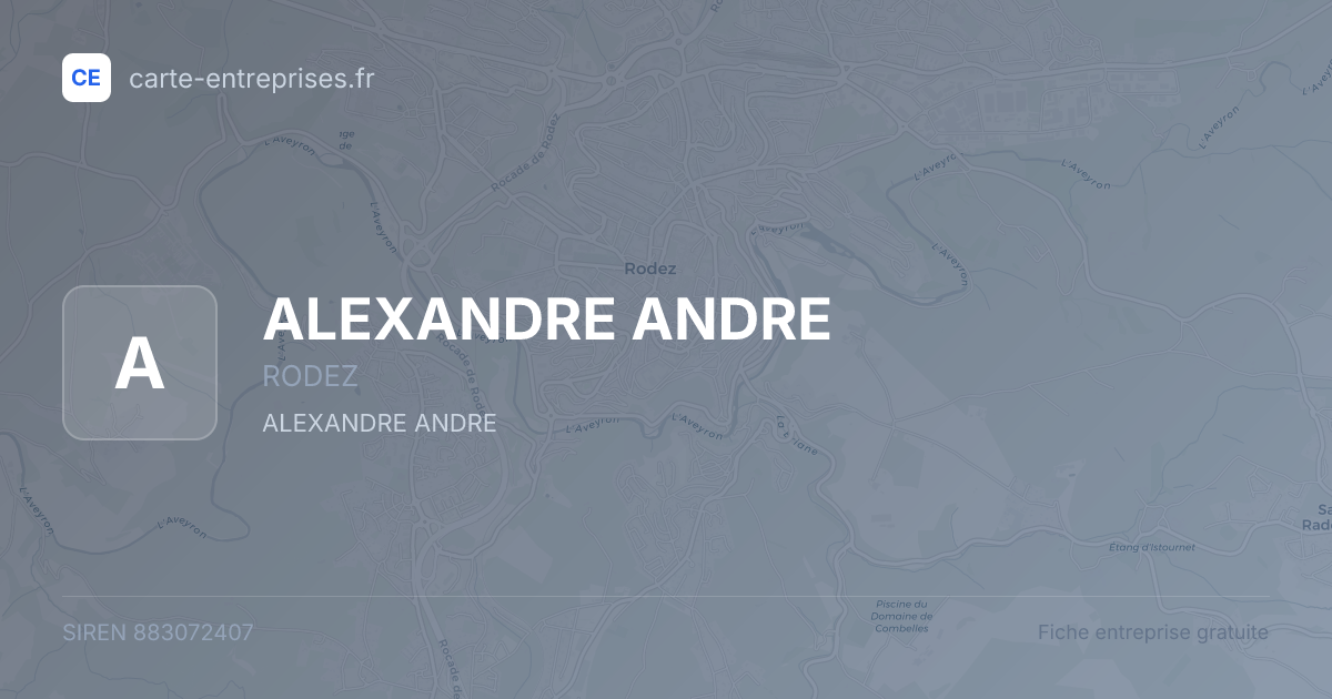 ALEXANDRE ANDRE — 883072407 — fiche entreprise