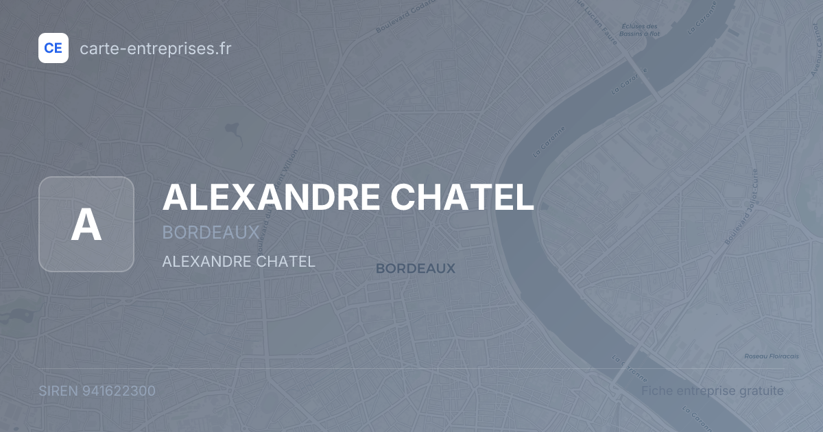 ALEXANDRE CHATEL — 941622300 — fiche entreprise