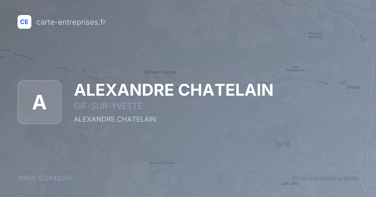 ALEXANDRE CHATELAIN — 352648059 — fiche entreprise