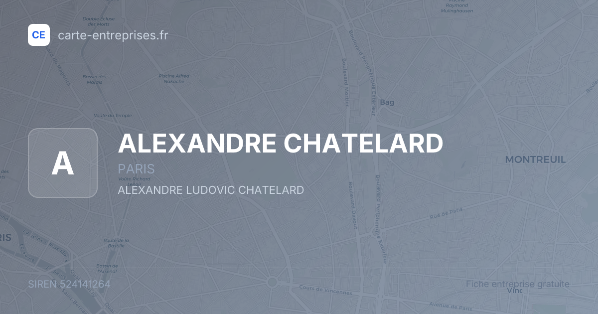 ALEXANDRE CHATELARD — 524141264 — fiche entreprise
