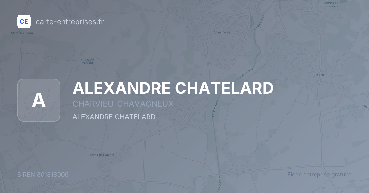 ALEXANDRE CHATELARD — 801818006 — fiche entreprise