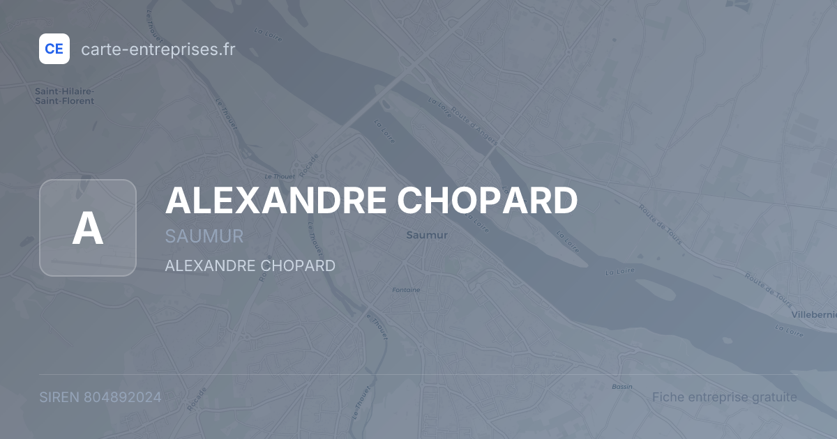 ALEXANDRE CHOPARD — 804892024 — fiche entreprise