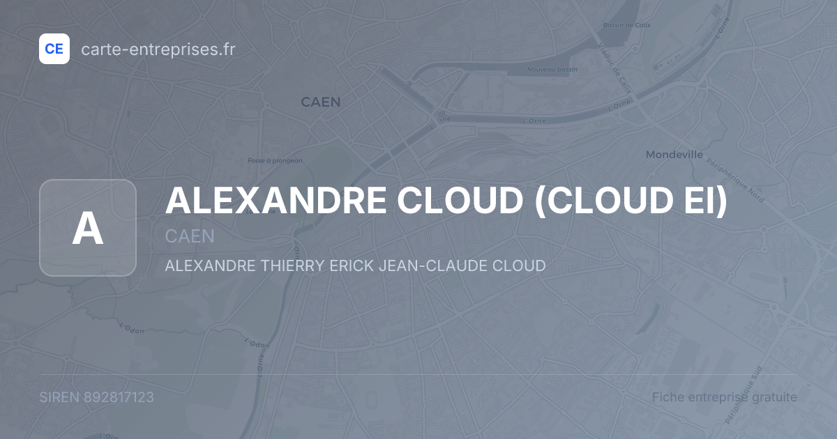 ALEXANDRE CLOUD (CLOUD EI) — 892817123 — fiche entreprise