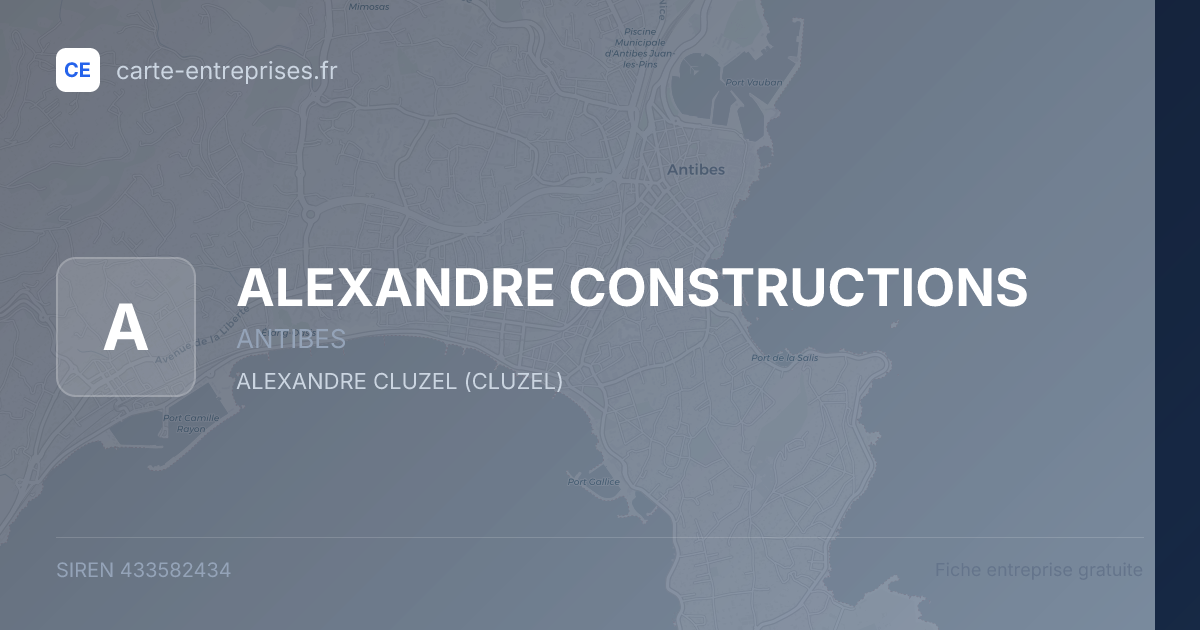ALEXANDRE CONSTRUCTIONS — 433582434 — fiche entreprise