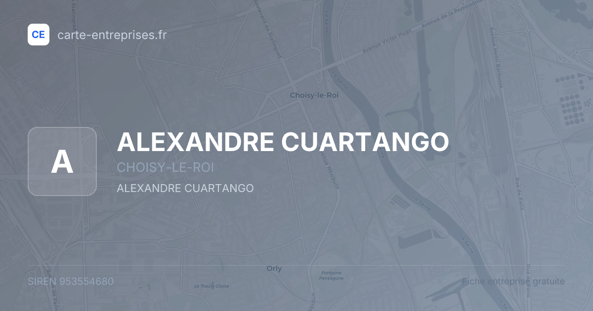 ALEXANDRE CUARTANGO — 953554680 — fiche entreprise
