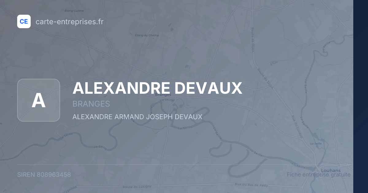 ALEXANDRE DEVAUX — 808963458 — fiche entreprise