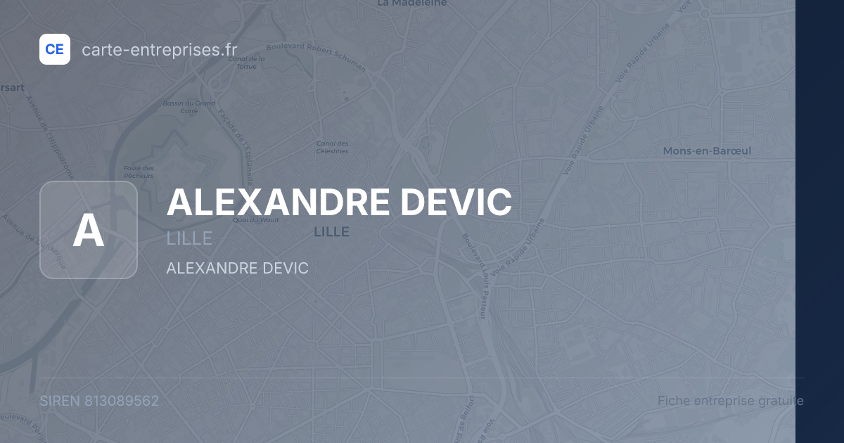 ALEXANDRE DEVIC — 813089562 — fiche entreprise