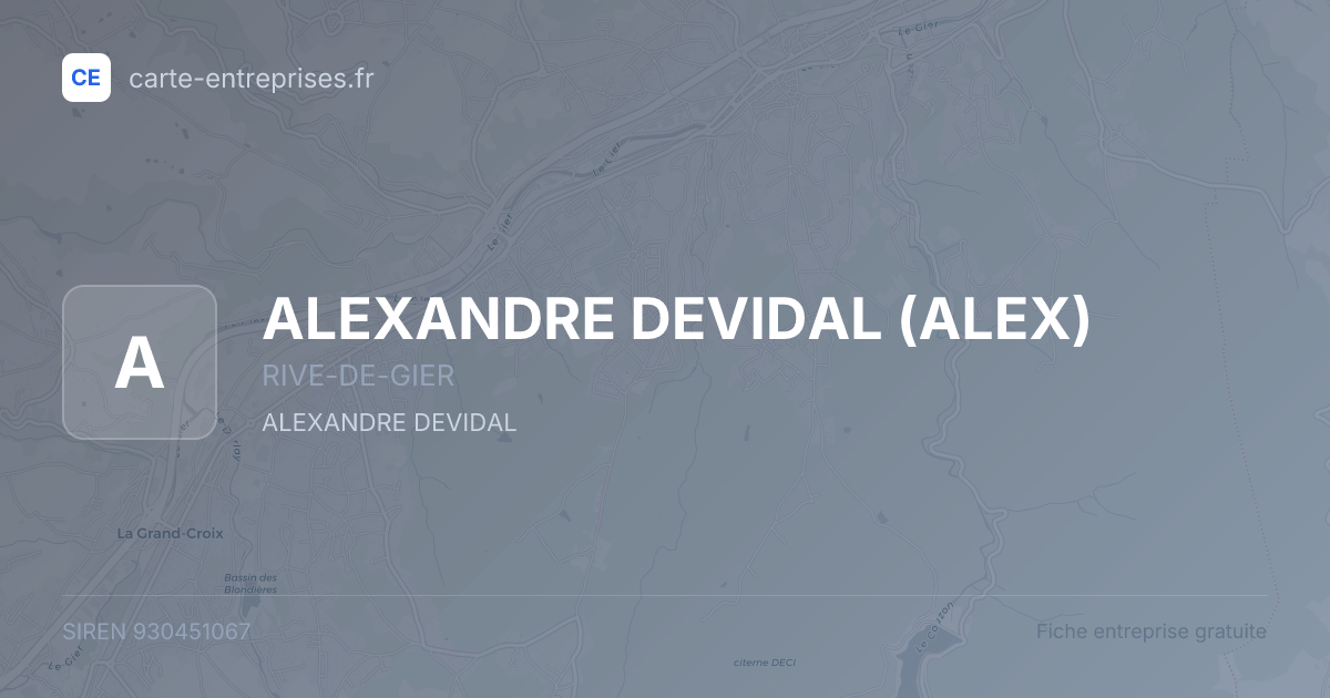 ALEXANDRE DEVIDAL (ALEX) — 930451067 — fiche entreprise