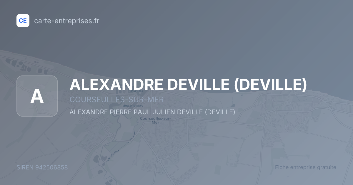 ALEXANDRE DEVILLE (DEVILLE) — 942506858 — fiche entreprise