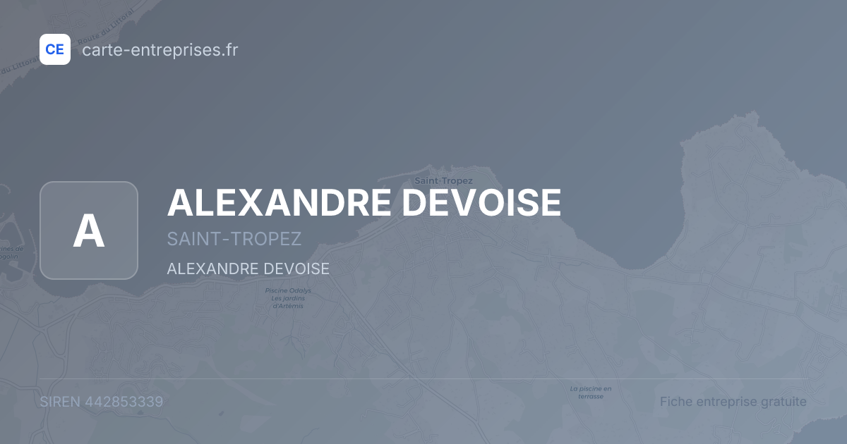 ALEXANDRE DEVOISE — 442853339 — fiche entreprise