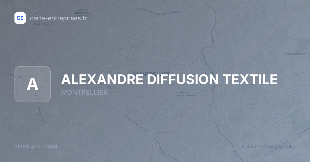 ALEXANDRE DIFFUSION TEXTILE — 433117694 — fiche entreprise