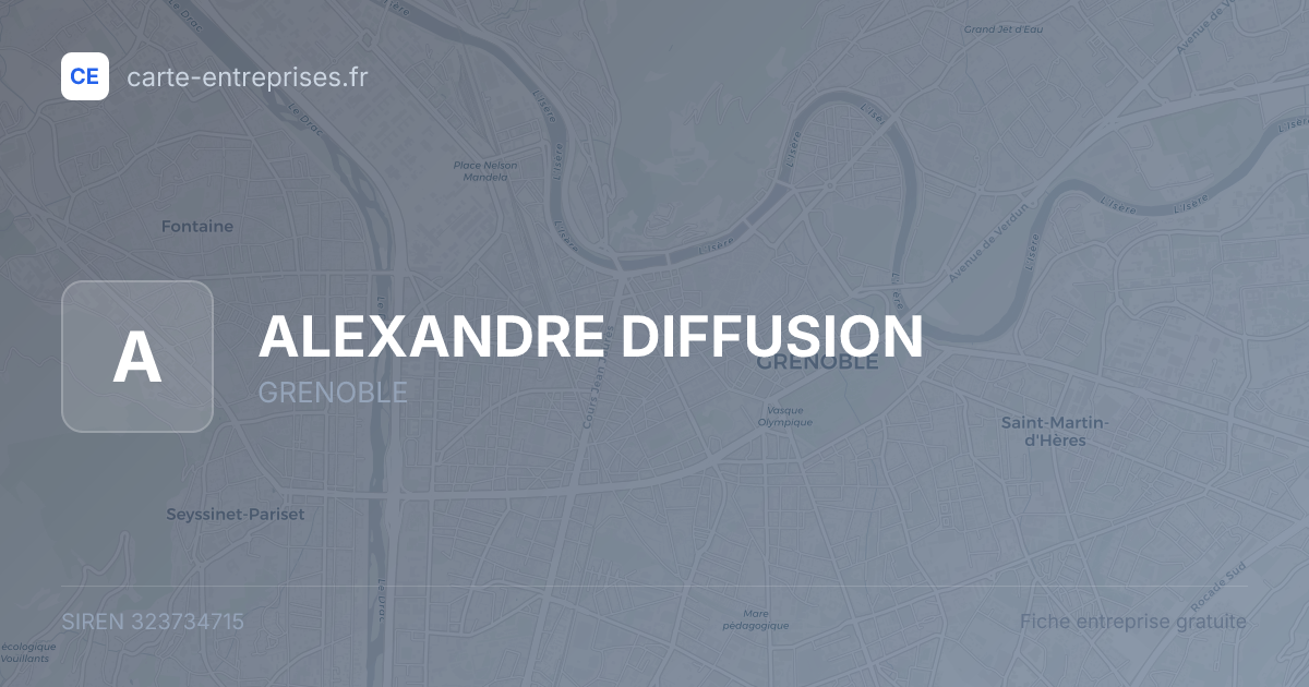 ALEXANDRE DIFFUSION — 323734715 — fiche entreprise