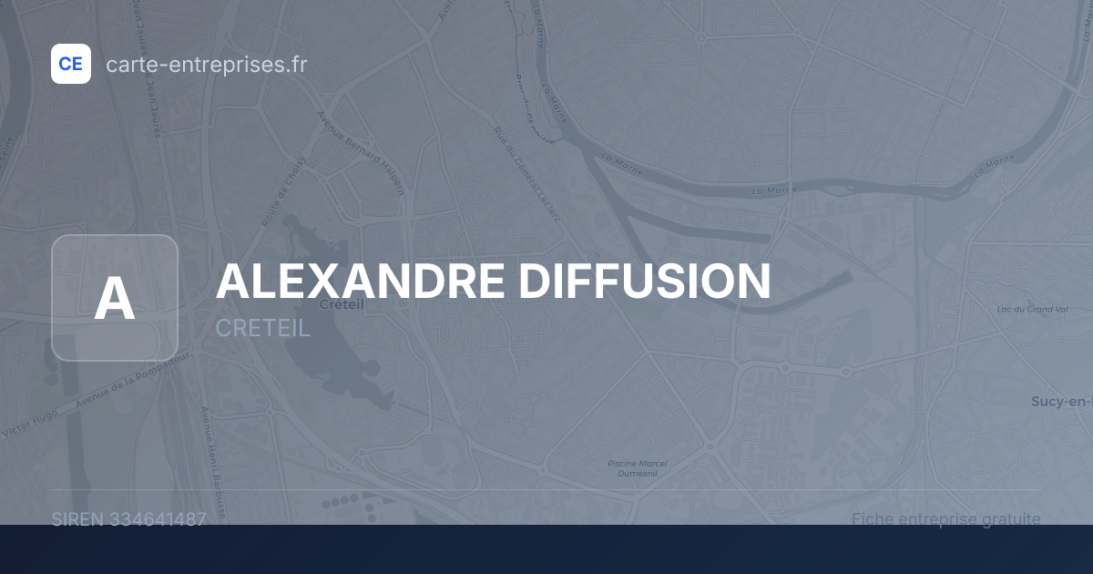 ALEXANDRE DIFFUSION — 334641487 — fiche entreprise
