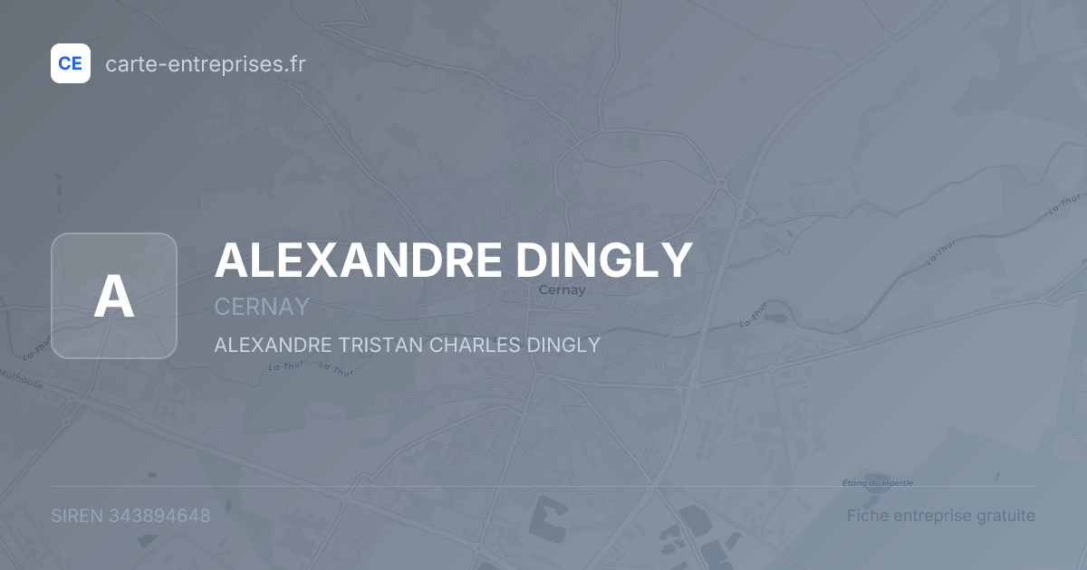 ALEXANDRE DINGLY — 343894648 — fiche entreprise