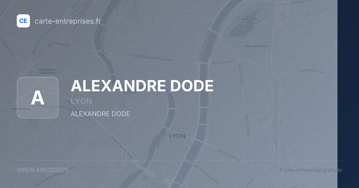 ALEXANDRE DODE — 499392975 — fiche entreprise