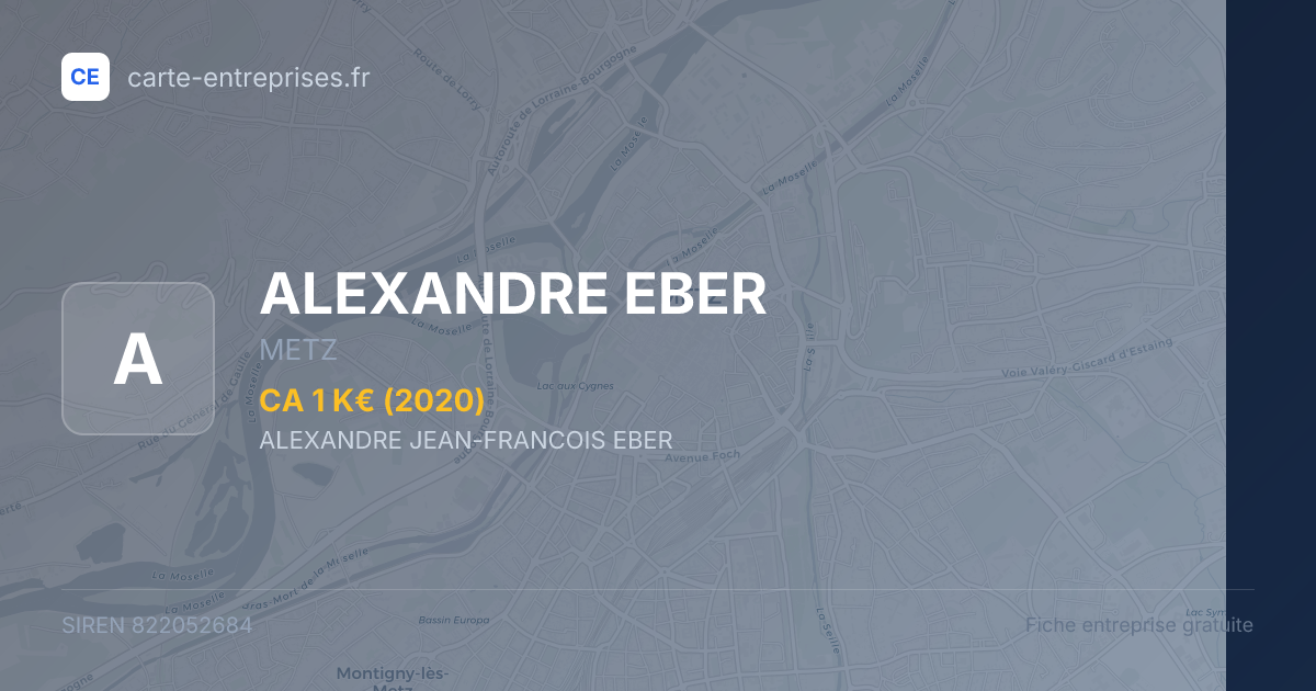 ALEXANDRE EBER — 822052684 — fiche entreprise