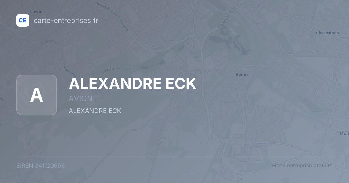 ALEXANDRE ECK — 341129666 — fiche entreprise