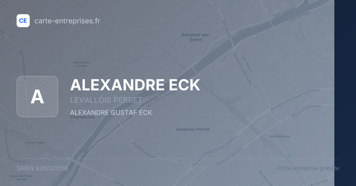 ALEXANDRE ECK — 828033555 — fiche entreprise