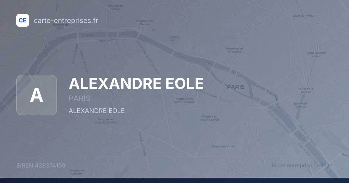 ALEXANDRE EOLE — 438374159 — fiche entreprise