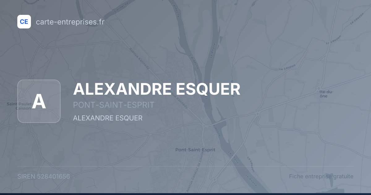 ALEXANDRE ESQUER — 528401656 — fiche entreprise