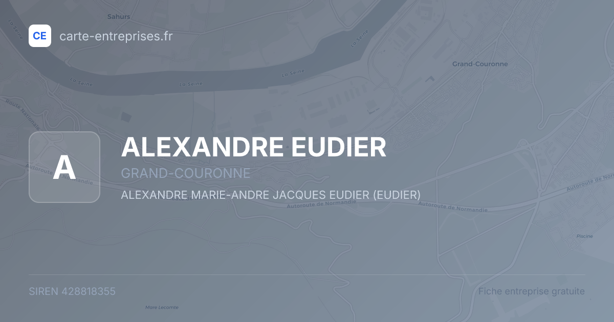 ALEXANDRE EUDIER — 428818355 — fiche entreprise