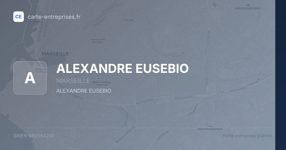 ALEXANDRE EUSEBIO — 880554241 — fiche entreprise