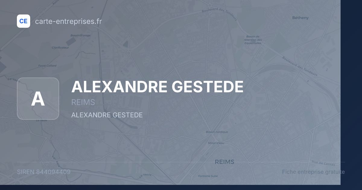 ALEXANDRE GESTEDE — 844094409 — fiche entreprise