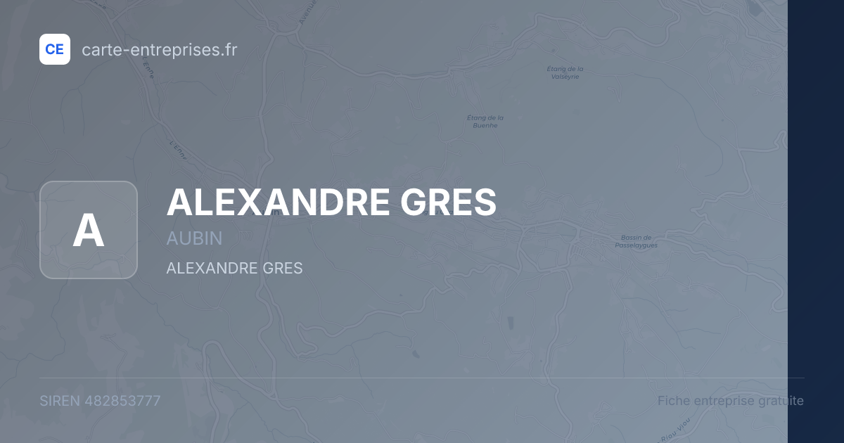 ALEXANDRE GRES — 482853777 — fiche entreprise