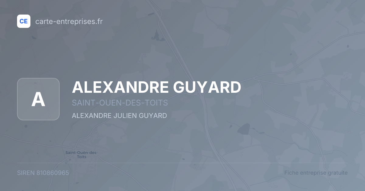 ALEXANDRE GUYARD — 810860965 — fiche entreprise