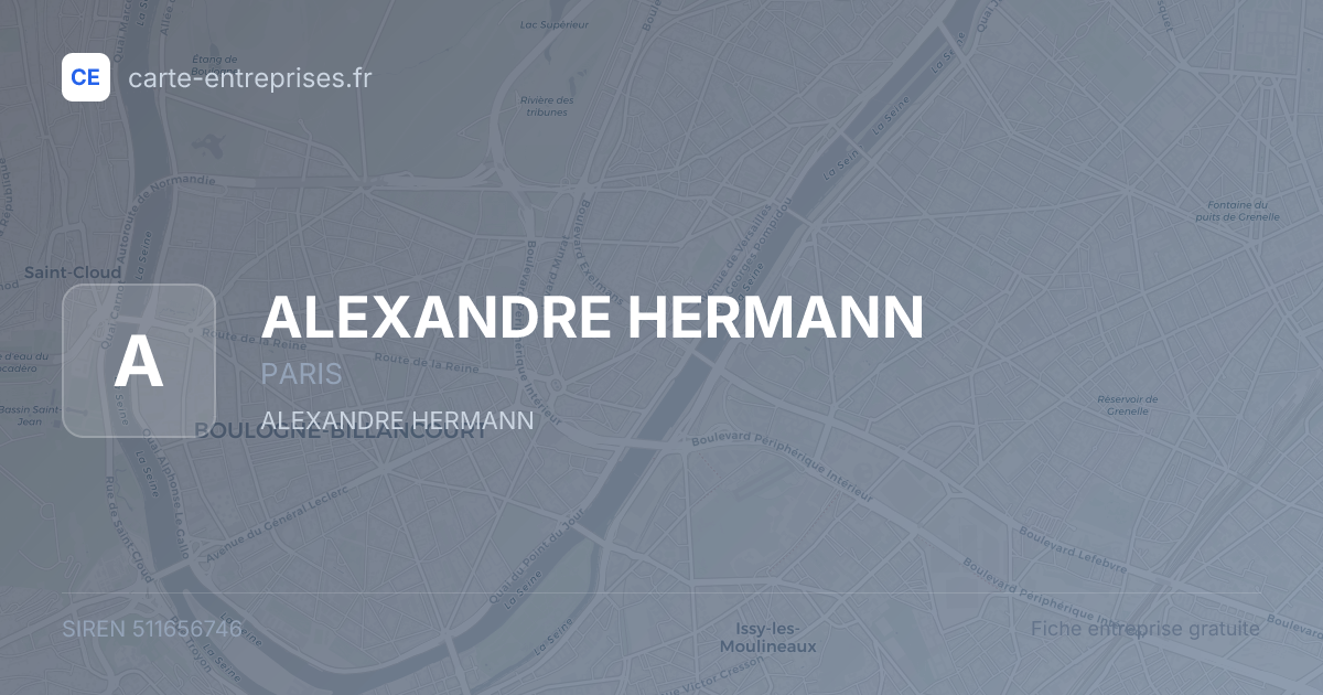ALEXANDRE HERMANN — 511656746 — fiche entreprise