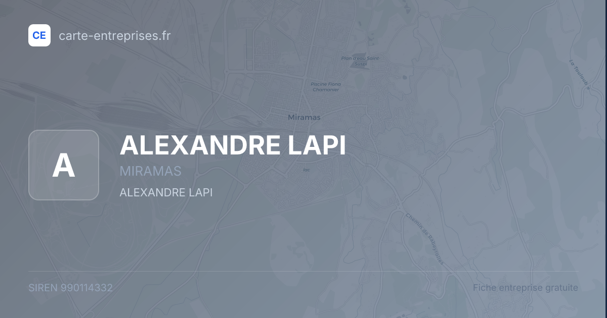 ALEXANDRE LAPI — 990114332 — fiche entreprise