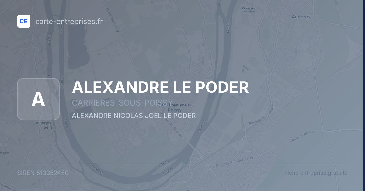 ALEXANDRE LE PODER — 513352450 — fiche entreprise