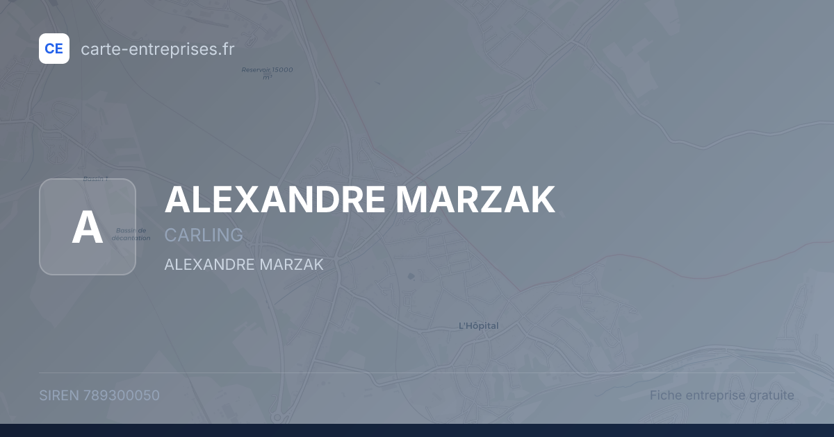 ALEXANDRE MARZAK — 789300050 — fiche entreprise