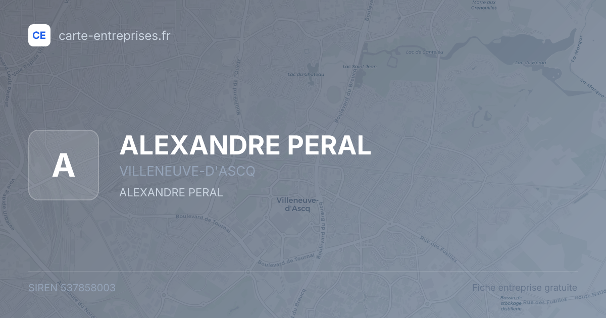ALEXANDRE PERAL — 537858003 — fiche entreprise
