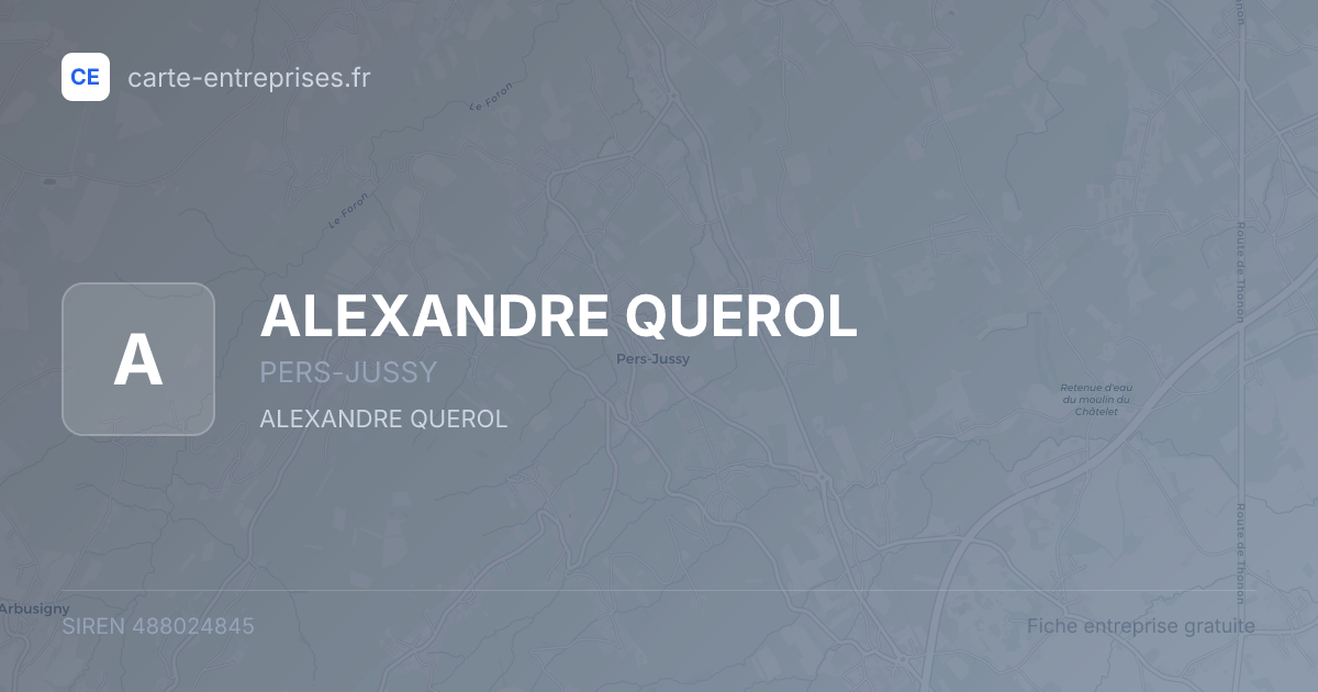 ALEXANDRE QUEROL — 488024845 — fiche entreprise