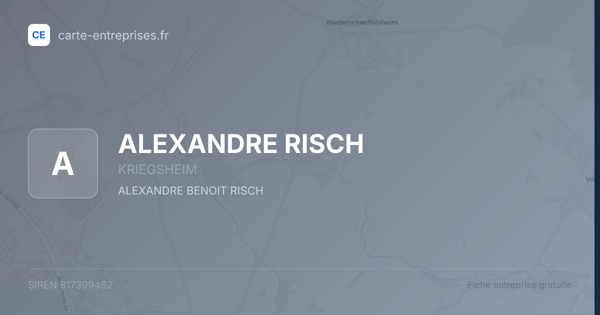 ALEXANDRE RISCH — 817399462 — fiche entreprise