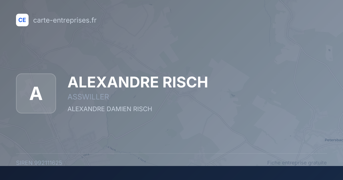 ALEXANDRE RISCH — 992111625 — fiche entreprise