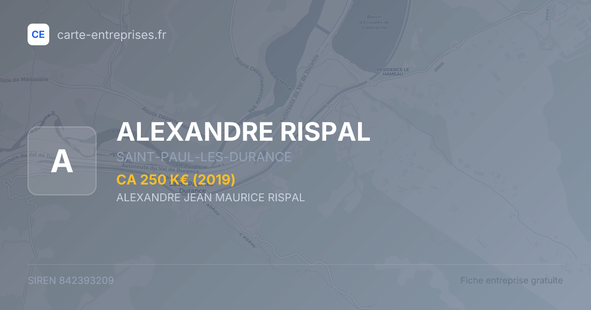 ALEXANDRE RISPAL — 842393209 — fiche entreprise