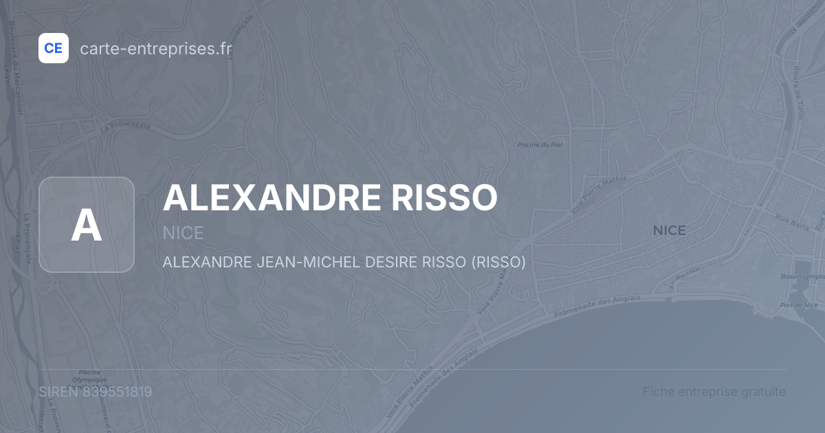 ALEXANDRE RISSO — 839551819 — fiche entreprise