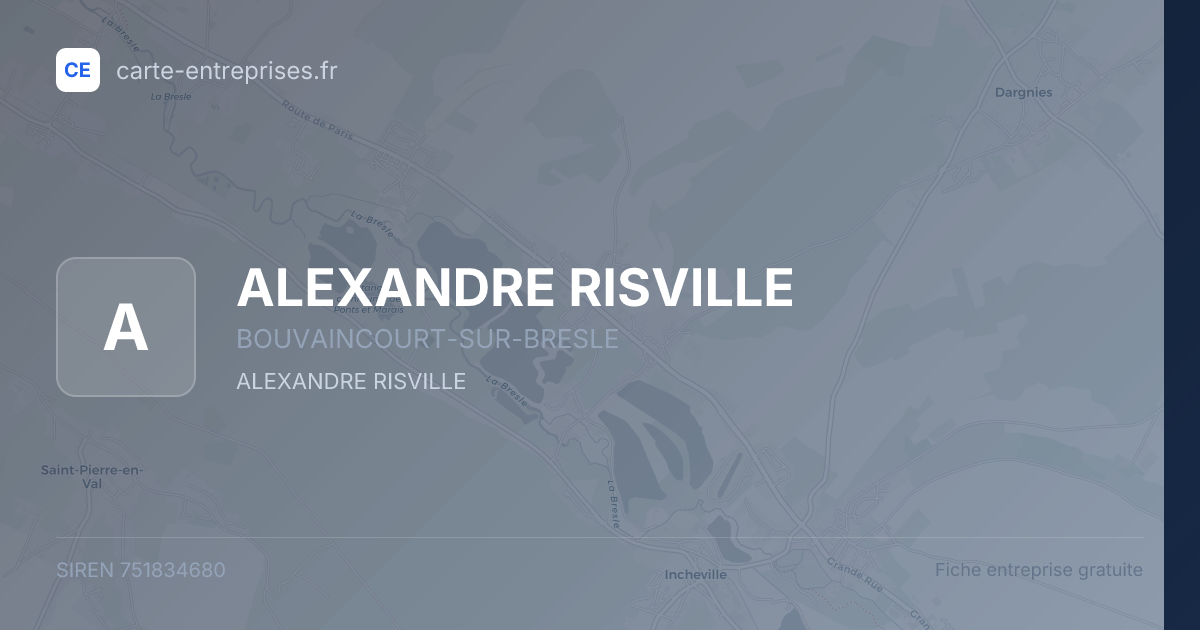 ALEXANDRE RISVILLE — 751834680 — fiche entreprise