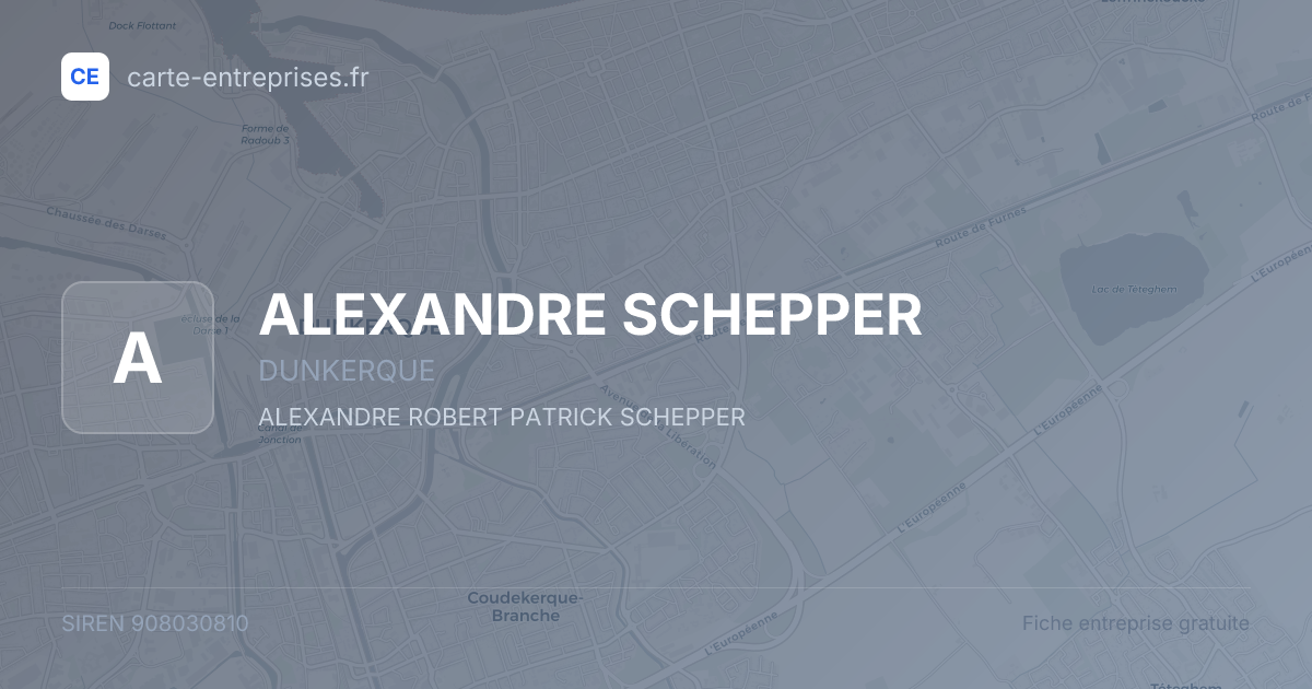 ALEXANDRE SCHEPPER — 908030810 — fiche entreprise