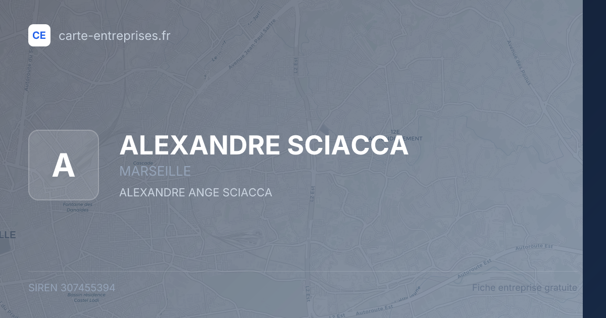 ALEXANDRE SCIACCA — 307455394 — fiche entreprise